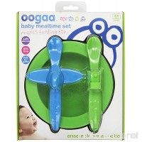 oogaa Baby Mealtime Set Easy Clean  Baby Safe Green and Blue - B006LL7IF2
